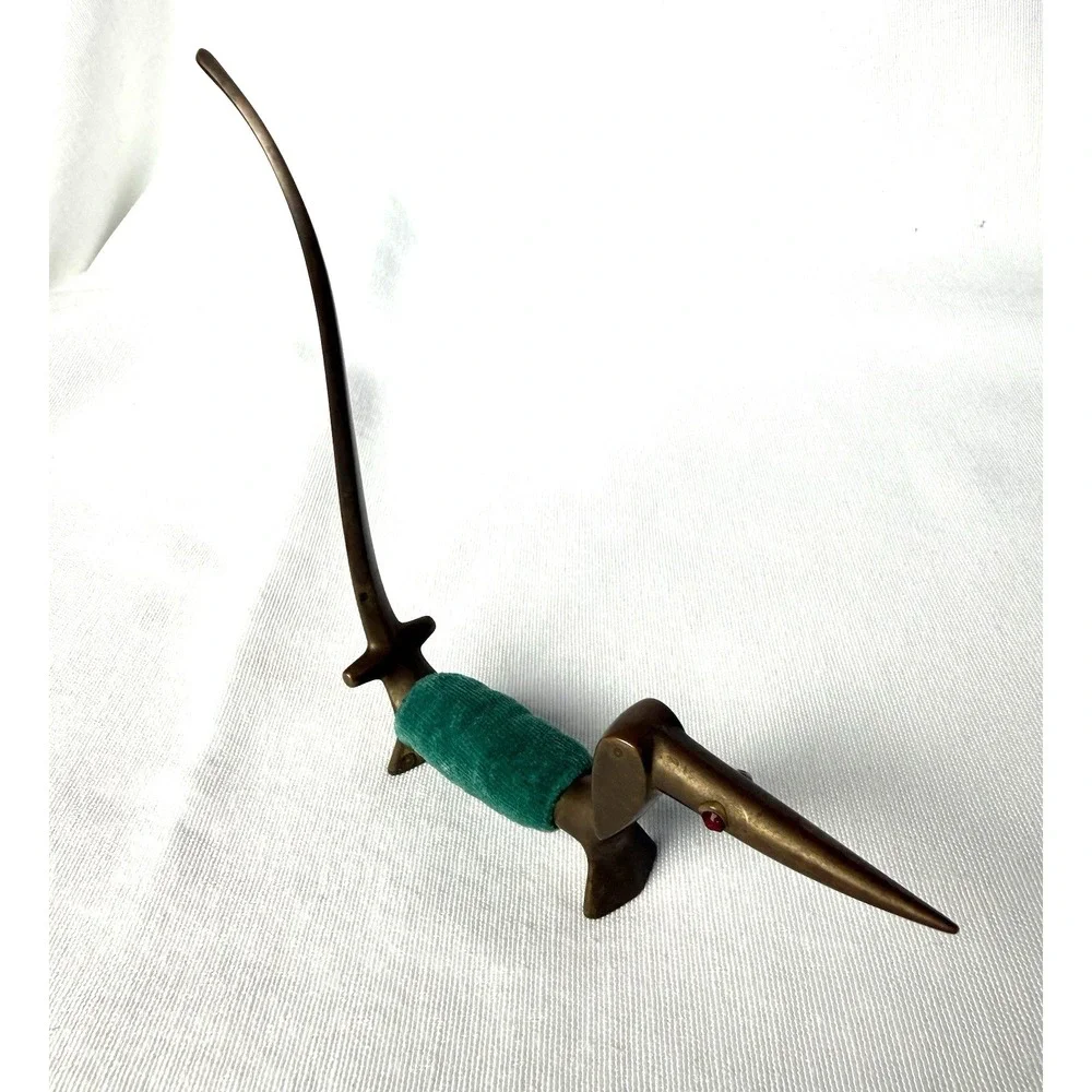 Walter Bose Type Dog Dachshund weiner dog Ring Holder MCM Vintage